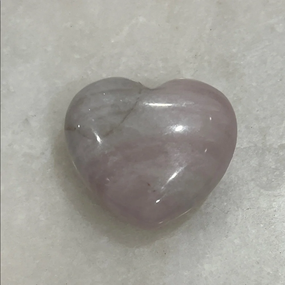 Pink Rose Quartz Heart-Shaped Stone